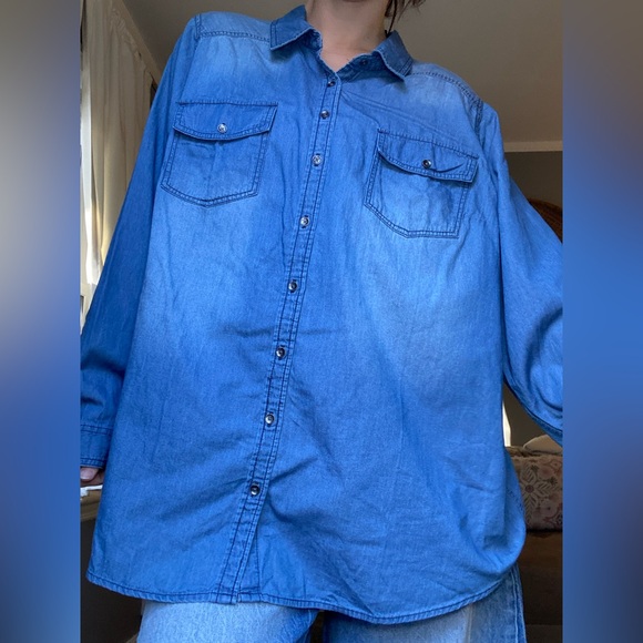 Torrid Denim Button Up Long Sleeve Shirt NWT - Picture 5 of 6